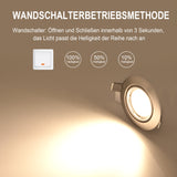 4er SET LED-Einbaustrahler | 230V 6W | DIMMBAR | ohne Trafo | 28mm flach | Rund