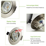 10er Set LED-Einbaustrahler GU10 | 230V | 5W 400lm | Schwenkbar | Rund