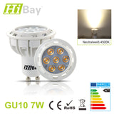 GU10 LED 7W Ersetzt 55W Halogen Leuchtmittel, 550Lumen Birnen, 230V Reflektorlampen, 6er-set