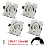 LED Lampen Dimmbar, 6W Deckenleuchte 3-Step-Dimmbar, 3000K/4500K 4er-Set,230V