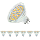 LED Strahler / Leuchtmittel, 4W = 35W, Sockel MR16, Winkel 120º, 12V AC+DC, 400 Lumen Glas, 6 Stück