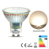 LED-Glas-Reflektor GU10 5W 450lm, Warmweiß Neutralweiß Leuchtmittel , 120°, 4 Stück