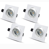 LED Einbaustrahler, Dimmbar Schwenkbar Einbauleuchten, Weiß 6W led Modul, 230V 4er-set