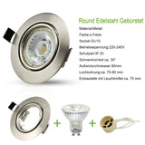 10er Set LED-Einbaustrahler GU10 | 230V | 5W 400lm | Schwenkbar | Rund