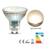 GU10 LED Leuchtmittel 5W = 45W 450lm, Warmweiß/Neutralweiß, 6 Stück