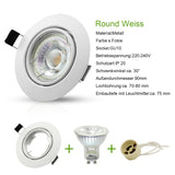 4er-Set LED Einbauleuchte 5W GU10 Spot Rund Weiß 230V