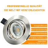 4er SET LED-Einbaustrahler | 230V 6W | DIMMBAR | ohne Trafo | 28mm flach | Rund