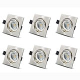 6X Ultra flach LED Einbauleuchten | dimmbar | 6W | 230V | Einbaustrahler