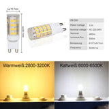 LED SMD Stiftsockellampe G9 5W klar, warmweiß 3000K, kaltweiß 6500K, 230V, 10 Stück