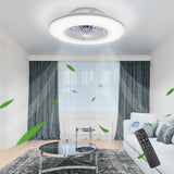 LED-Deckenventilator mit Licht | Dimmbar Mit Fernbedienung | Weiß | 32W 230V, 2700K - 5000K