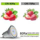 LED Dimmbar Reflektorlampe GU10 5W 450 Lumen, 120 ° Spot, 230V, 6 Stück