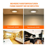 6 Stück Dimmbar LED Einbaustrahler | 6W 500lm | extra flach 28mm | 230V