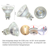 GU10 LED Lampe, 5W = 50W Halogenlampen, 450 Lumen LED Leuchtmittel, 6 Stück