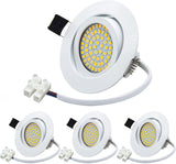 LED Einbauleuchte 4er-Set schwenkbar 4x3.5W 3000K/4500K Weiß