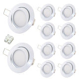 LED Einbaulampe 3.5W weiß schwenkbar 230V Deckenleuchte 4/8/12er-Set,