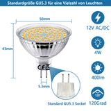 4W MR16 / GU5.3 LED Leuchtmittel, 3000K/4500K, 400lm, 12V 120°, 6 Stück