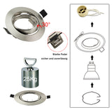 GU10 LED Einbaurahmen Set – ab 10 Stück – Deckenfassung für LED & Halogen